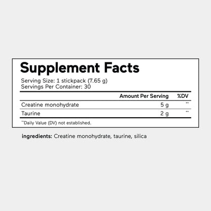 MUZORN creatine with taurine+ drink mixes