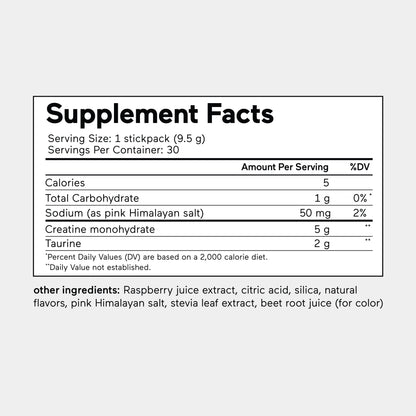 MUZORN creatine with taurine+ drink mixes